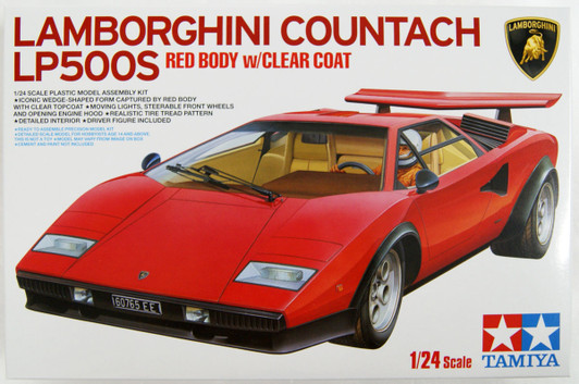 Tamiya 25419 Lamborghini Countach LP500S (Clear Coat Red Body) 1/24 scale kit