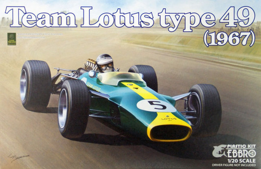Ebbro 20004 Team Lotus type 49 (1967) 1/20 Scale plastic model Kit