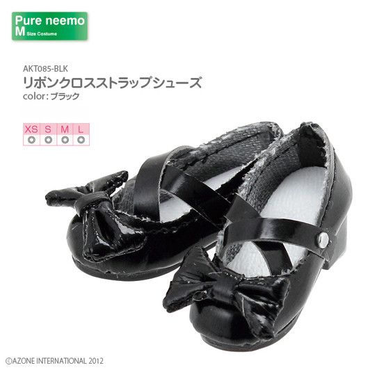 Azone AKT085-BLK Pure Neemo XS-L 1/6 Ribbon Close Strap Shoes (Black) Azone AKT085-BLK Pure Neemo XS-L 1/6 Ribbon Close Strap Shoes (Black)