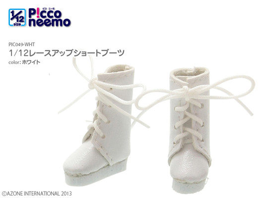 Azone PIC049-WHT 1/12 Lace-up Short Boots (White) Azone PIC049-WHT 1/12 Lace-up Short Boots (White)