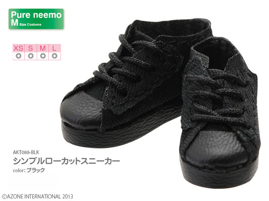 Azone AKT088-BLK Pure Neemo Simple Low Cut Sneakers (Black) Azone AKT088-BLK Pure Neemo Simple Low Cut Sneakers (Black)