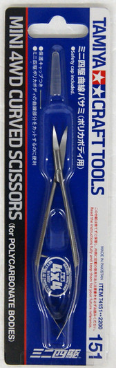 Tamiya 74151 Craft Tools - Mini 4WD Curved Scissors (for Polycarbonate Bodies)