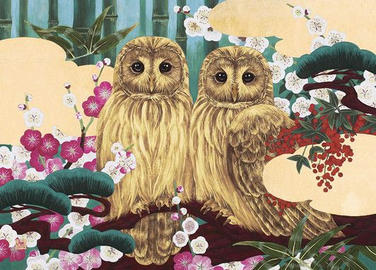 Epoch Jigsaw Puzzle 06-082 Japanese Golden Good Luck Owls (500 Pcs) Epoch Jigsaw Puzzle 06-082 Japanese Golden Good Luck Owls (500 Pcs)