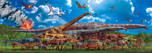 Beverly Jigsaw Puzzle 33-167 The Animal Book (Size Comparison of dinosaurs)  (352 Pieces)