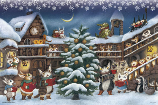 Yanoman Jigsaw Puzzle 10-1351 Wachiffeld Singing in the Town (1000 Pieces)