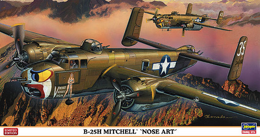 Hasegawa 02058 B-25H Mitchell Nose Art 1/72 Scale Kit