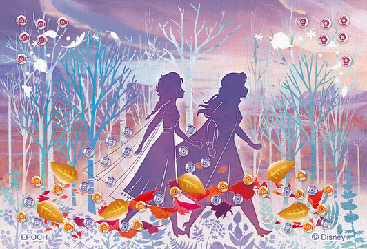 Epoch Jigsaw Puzzle Decoration 70-028 Disney Frozen Elsa and Anna Silhouette (70 Pieces)