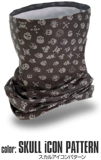 Laylax Satellite Slim Cool Neck Gaiter Skull iCon Pattern 159830