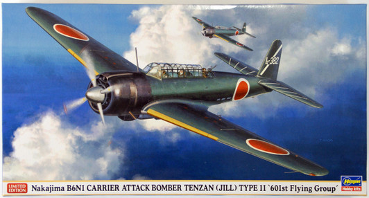 Hasegawa 07335 Nakajima B6N1 CARRIER ATTACK BOMBER TENZAN 1/48 scale kit AKS