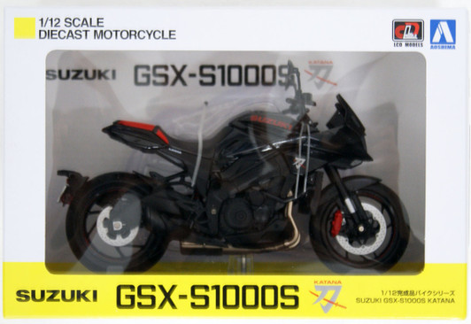 Aoshima Skynet 07027 Suzuki GSX-S1000S Katana Glass Black 1/12 Scale Finished Model Aoshima Skynet 07027 Suzuki GSX-S1000S Katana Glass Black 1/12 Scale Finished Model