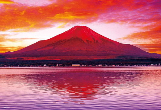 Beverly Jigsaw Puzzle M81-586 Japanese Scenery Red Fuji Mountain (1000 S-Pieces) Beverly Jigsaw Puzzle M81-586 Japanese Scenery Red Fuji Mountain (1000 S-Pieces)