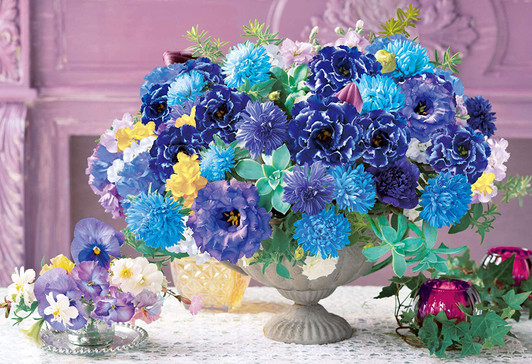 Epoch Jigsaw Puzzle 31-021 Relax Blue Flowers (1053 S-Pieces)