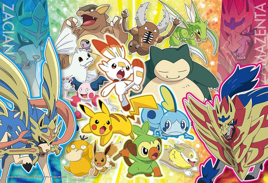 Beverly Jigsaw Puzzle 80-010 Pokemon Zacian and Zamazenta (80 L-Pieces)