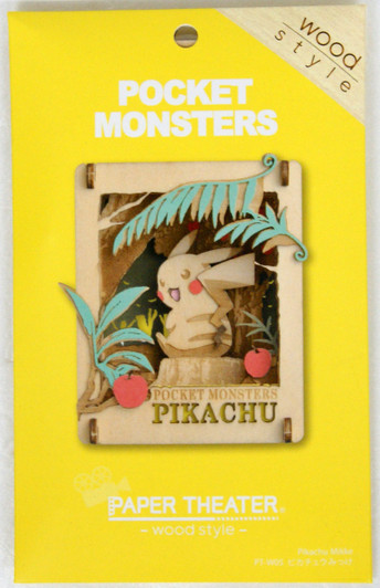 Ensky Paper Theater PT-W05 Wood Style Pokemon Pikachuu