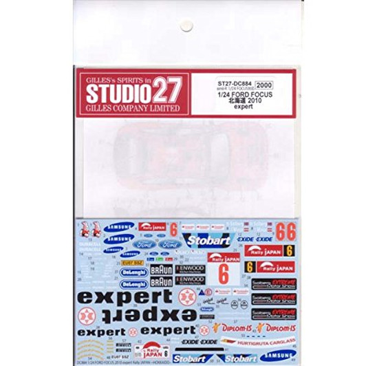 Studio27 ST27-DC884 Ford Focus Hokkaido 2010 Expert Decal for similR 1/24 (00495)