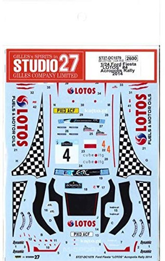 Studio27 ST27-DC1079 Ford Fiesta Lotos #4 Acropolis Rally 2014 Decals for Belkits 1/24 (11354)