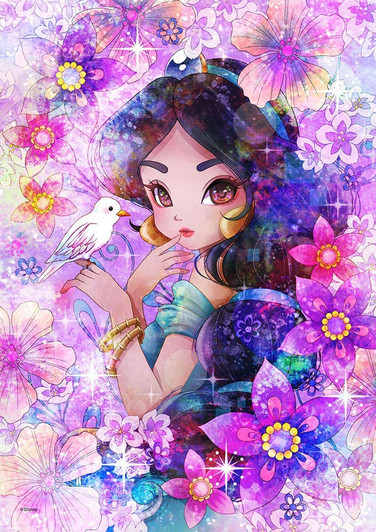 Tenyo Japan Pure White Jigsaw Puzzle DPG266-577 Disney Aladdin Jasmine Glamorous Eyes (266 Pieces)