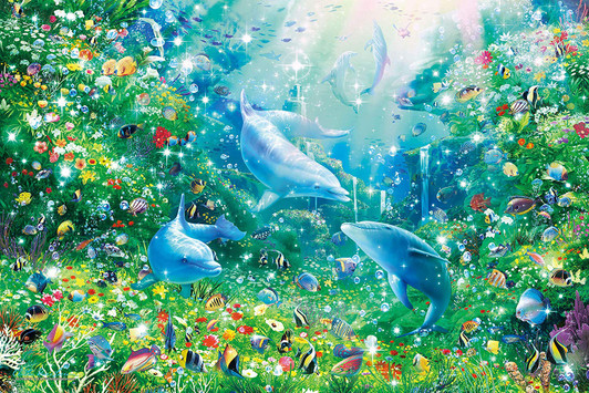 Epoch Jigsaw Puzzle 23-718 Glow in the Dark Lassen Blooming Ocean (2016 S-Pieces)