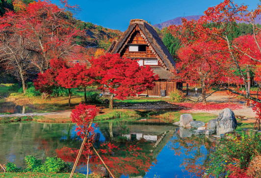 Epoch Jigsaw Puzzle 25-193s Sirakawago (Gifu) in Autumn Japan (300 Pieces)