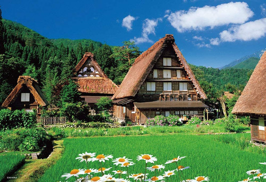 Beverly Jigsaw Puzzle M81-595 Beautiful Shirakawago Japan (1000 S-Pieces)