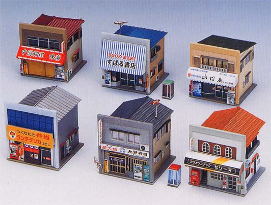 Greenmax No.2136 Store Set (6 stores) (1/150 N scale)