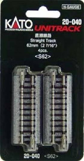 Kato 20-040 62mm (2 7/16') Straight Track S62 (N scale)