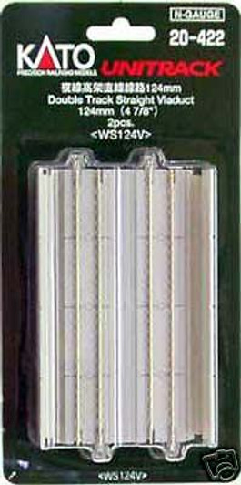 Kato 20-422 124mm(4 7/8') Double Viaduct Track WS124V (N scale)