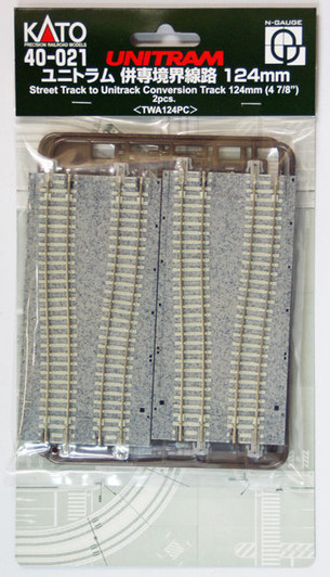 Kato 40-021 UNITRAM Street Track to Conversion Track 124mm (4 7/8') (N scale)