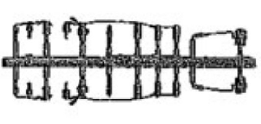 Kato Z04-2437 Upper Roof Parts for Eurostar(5pcs.) (N scale) ASSY