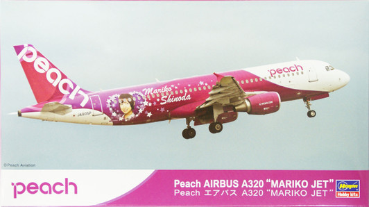 Hasegawa 10804 Peach AIRBUS A320 MARIKO JET (Limited Edition) 1/200 Scale