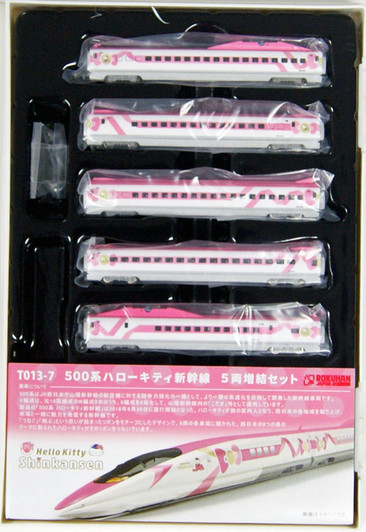 Rokuhan T013-7 Z Scale JR Series 500 Hello Kitty Shinkansen 5 Cars Add-on Set