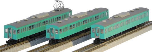 Rokuhan T022-10 JNR Series 103 Emeraldgreen Joban Line 3 Cars Add-on Set (Z Scale)
