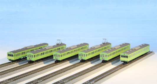Rokuhan T022-11 Z Scale JNR Series 103 Olive Green Kansai Line Type 6 Cars Set