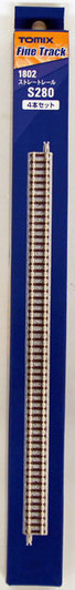 Tomix 1802 280mm Straight Track S280 (4 Pieces) (N scale)