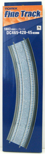 Tomix 1883 Double Track Curve Rail DC465/428-45 (F) (2 pieces) (N scale)