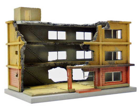 Tomytec (Building 152) Apartment Complex Under Demolition B 1/150 N scale