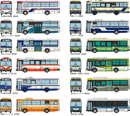 Tomytec "The Bus Collection" No.26 (12 buses randomly packed) 1/150 N scale