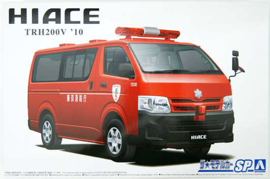 Aoshima 58169 The Model Car SP Toyota TRH200V HiAce Fire Department '10 1/24 Scale Kit