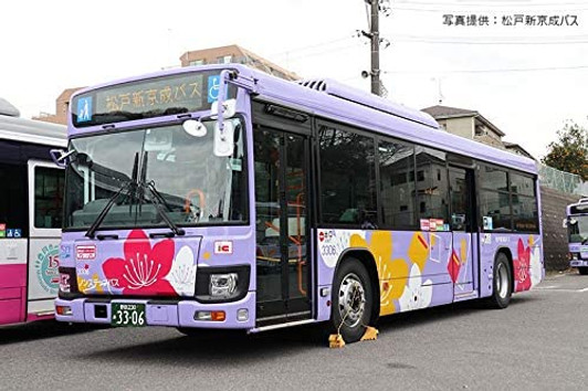 Tomytec The Bus Collection Matsudo Shin-Keisei Bus 15th Anniversary Matsudo City Flower/ Azalea Design (N scale)