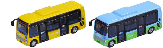 Kato 23-600A Hino Town Bus Poncho Yellow and Blue Sky (N scale)