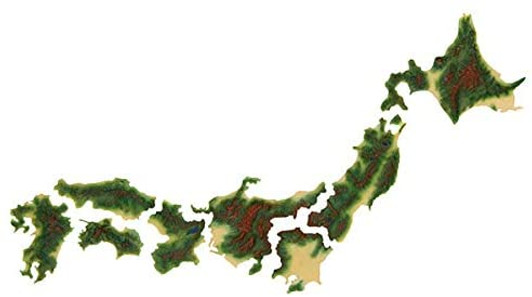 Fujimi Building Series No.29 EX-1Map of Japan (Painted) with Sea Surface Plate