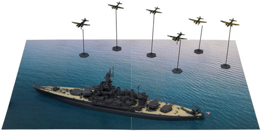 Pit-Road SPS06 The Battle of Saipan BB-46 Maryland VS IJN Army Squad Scene Paper Base 1/700 Scale