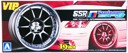 Aoshima 09192 VIP Car Tire & Wheel Set SSR Professor SP3 19 inch 1/24 Scale Kit