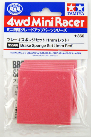 Tamiya 95566 Mini 4WD Brake Sponge Set (1mm Red)