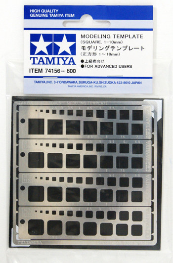 Tamiya 74156 Modeling Template (Square/1-10mm)