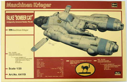 Hasegawa 64119 Antigravity Armored Raider Pkf.85 Falke Bomber Cat 1/20 Scale Kit