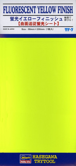 Hasegawa TF-07 Fluorescent Yellow Finish 1 sheet (90 x 200mm)