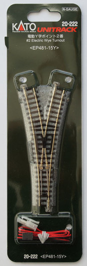 Kato 20-222 #2 Electric Wye (Y) Turnout EP481-15Y (N scale)