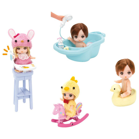 Takara Tomy Licca Doll Triplet Babies` Care Set