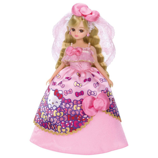 Takara Tomy Licca Doll Hello Kitty  I Love You Wedding Dress Licca-chan